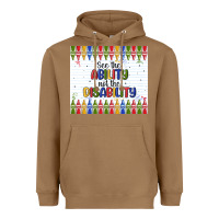 Toasted Coconut see the ability not the disability Heavyweight Hoodie - MaliasSmallBusiness