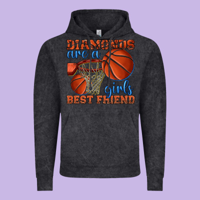 Diamonds Are A Girls Best Friend Basketball Vintage Hoodie Designed By Texasbilliewilder