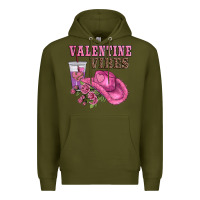 Army Green valentines day valentine vıbes Premium Hoodie - AdoDesignShop