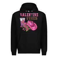 Black valentines day valentine vıbes Premium Hoodie - AdoDesignShop