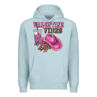 Blue Mist valentines day valentine vıbes Premium Hoodie - AdoDesignShop