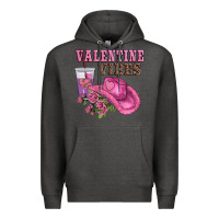 Charcoal Heather valentines day valentine vıbes Premium Hoodie - AdoDesignShop