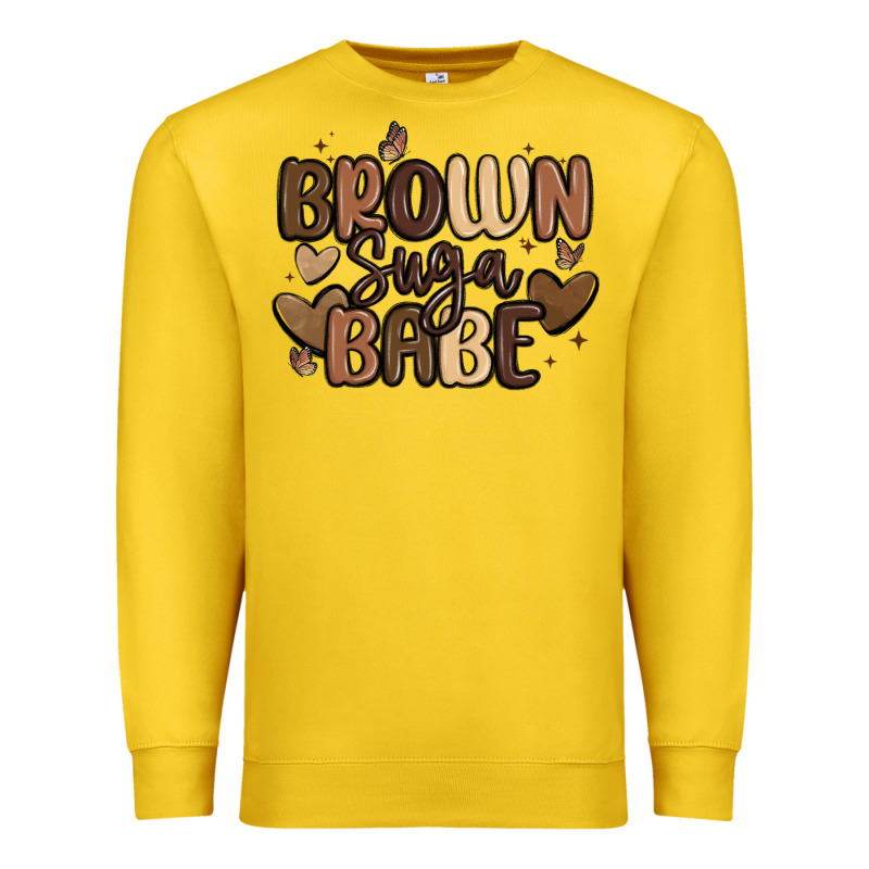 Brown Sugar Babe Premium Sweatshirt by MaliasSmallBusiness | Teevron