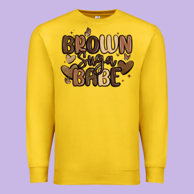 Brown Sugar Babe Premium Sweatshirt Designed By Maliassmallbusiness