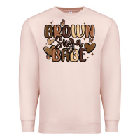 Pale Pink brown sugar babe Premium Sweatshirt - MaliasSmallBusiness