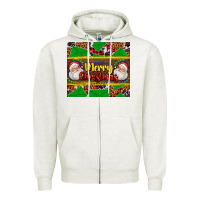Oatmeal Heather merry Christmas with Santa Claus Zipper Hoodie - AdoDesignShop