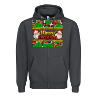 Smoke merry Christmas with Santa Claus Zipper Hoodie - AdoDesignShop