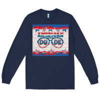 Navy American dude Long Sleeve Tee - HRA Design Shop