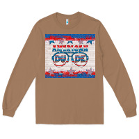 Toasted Coconut American dude Long Sleeve Tee - HRA Design Shop