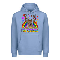 Colony Blue LGBTQ+ Oh Deer I'm Queer Premium Hoodie - BundleAndBundleShop