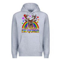 Heather Grey LGBTQ+ Oh Deer I'm Queer Premium Hoodie - BundleAndBundleShop