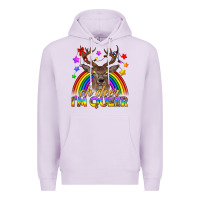 Lilac LGBTQ+ Oh Deer I'm Queer Premium Hoodie - BundleAndBundleShop