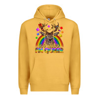 Mustard LGBTQ+ Oh Deer I'm Queer Premium Hoodie - BundleAndBundleShop