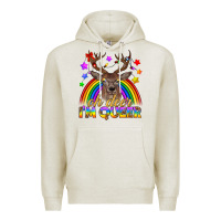 Oatmeal Heather LGBTQ+ Oh Deer I'm Queer Premium Hoodie - BundleAndBundleShop