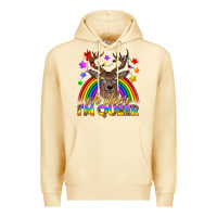 Pina Colada LGBTQ+ Oh Deer I'm Queer Premium Hoodie - BundleAndBundleShop