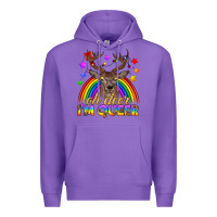 Purple LGBTQ+ Oh Deer I'm Queer Premium Hoodie - BundleAndBundleShop