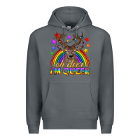 Rock LGBTQ+ Oh Deer I'm Queer Premium Hoodie - BundleAndBundleShop