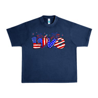 Navy love 4th of july Urban Heavy Tee - Zillion Design Studio