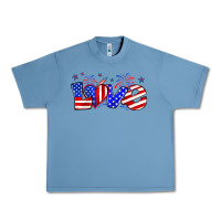 Pebble Blue love 4th of july Urban Heavy Tee - Zillion Design Studio