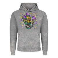 Cloud Rock Mardi gras mask french bulldog Vintage Hoodie - RanaPortraitStore