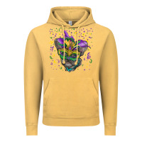 Vintage Mustard Mardi gras mask french bulldog Vintage Hoodie - RanaPortraitStore