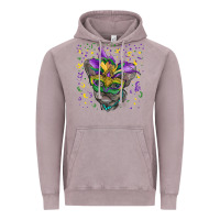 Vintage Zinc Mardi gras mask french bulldog Vintage Hoodie - RanaPortraitStore