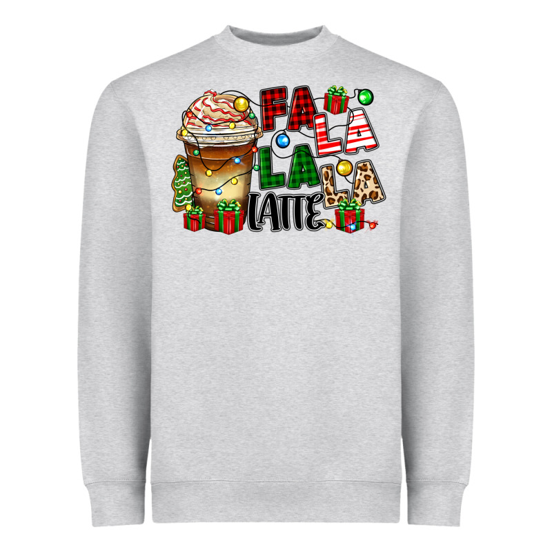 Fa La La La Latte Heavyweight Sweatshirt by Zillion Design Studio | Teevron