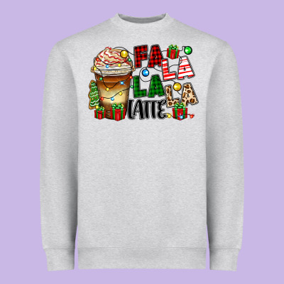 Fa La La La Latte Heavyweight Sweatshirt Designed By Zillion Design Studio