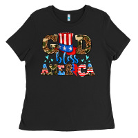 Black god bless america Ladies Tee - AdoDesignShop
