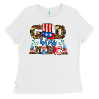 White god bless america Ladies Tee - AdoDesignShop
