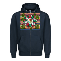 Navy sunflower mexican flag tumbler Zipper Hoodie - JahusDesignShop