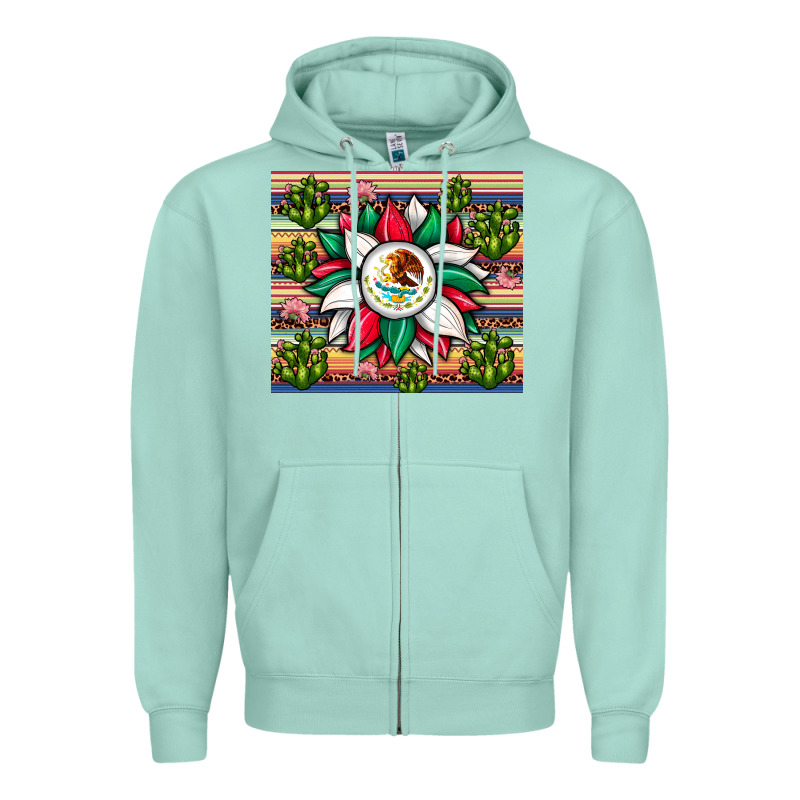 Sunflower Mexican Flag Tumbler Zipper Hoodie by JahusDesignShop | Teevron