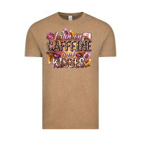 Vintage Coffee i run on caffeine and kisses Vintage Tee - Zillion Design Studio
