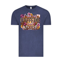 Vintage Denim i run on caffeine and kisses Vintage Tee - Zillion Design Studio