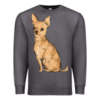 Charcoal Heather chihuahua Premium Sweatshirt - MaliasSmallBusiness