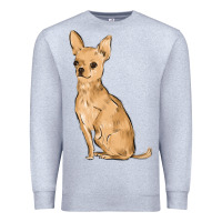 Heather Grey chihuahua Premium Sweatshirt - MaliasSmallBusiness