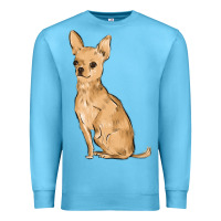Ocean Blue chihuahua Premium Sweatshirt - MaliasSmallBusiness