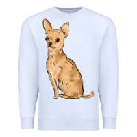 White chihuahua Premium Sweatshirt - MaliasSmallBusiness