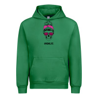 Emerald Pink Glitter, Leopard Pattern Mom Skull Urban Hoodie - Bettercallsaul