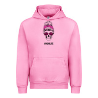 Fuchsia Pink Pink Glitter, Leopard Pattern Mom Skull Urban Hoodie - Bettercallsaul