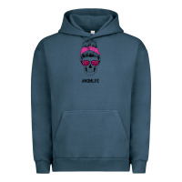 Pigment Midnight Navy Pink Glitter, Leopard Pattern Mom Skull Urban Hoodie - Bettercallsaul