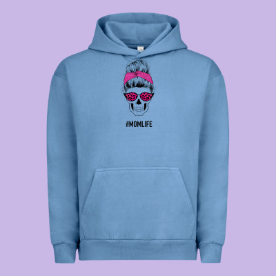 Pink Glitter, Leopard Pattern Mom Skull Urban Hoodie Designed By Bettercallsaul