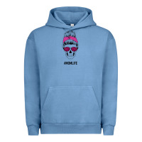 Pigment Pebble Blue Pink Glitter, Leopard Pattern Mom Skull Urban Hoodie - Bettercallsaul