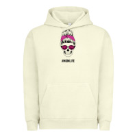 Pigment Pistachio Pink Glitter, Leopard Pattern Mom Skull Urban Hoodie - Bettercallsaul