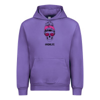 Tulip Pink Glitter, Leopard Pattern Mom Skull Urban Hoodie - Bettercallsaul