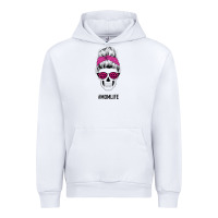 White Pink Glitter, Leopard Pattern Mom Skull Urban Hoodie - Bettercallsaul