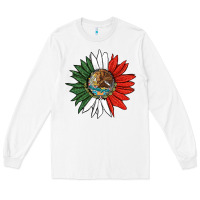 White mexico sunflower Long Sleeve Tee - HRA Design Shop