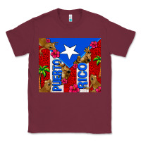 Burgundy puerto rico coqui leopard Classic Tee - AdoDesignShop