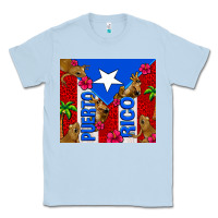 Dusty Blue puerto rico coqui leopard Classic Tee - AdoDesignShop