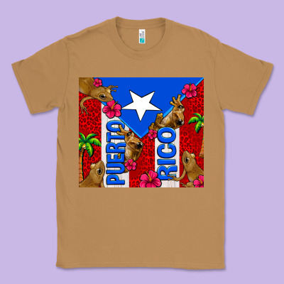 Puerto Rico Coqui Leopard Classic Tee Designed By Adodesignshop